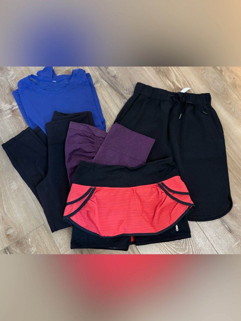 Lululemon Track That High-Rise Lined Short 5" Shorts in Black & Blue
